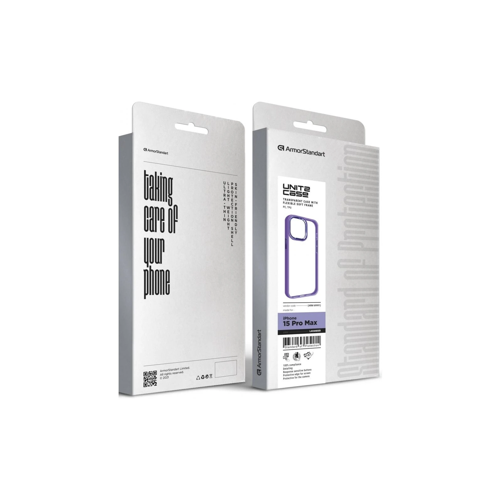 Чохол для мобільного телефону Armorstandart UNIT2 Apple iPhone 15 Pro Max Lavander (ARM69991) (UA) ТОП Популярних моделей Apple iPhone 15 Pro Max