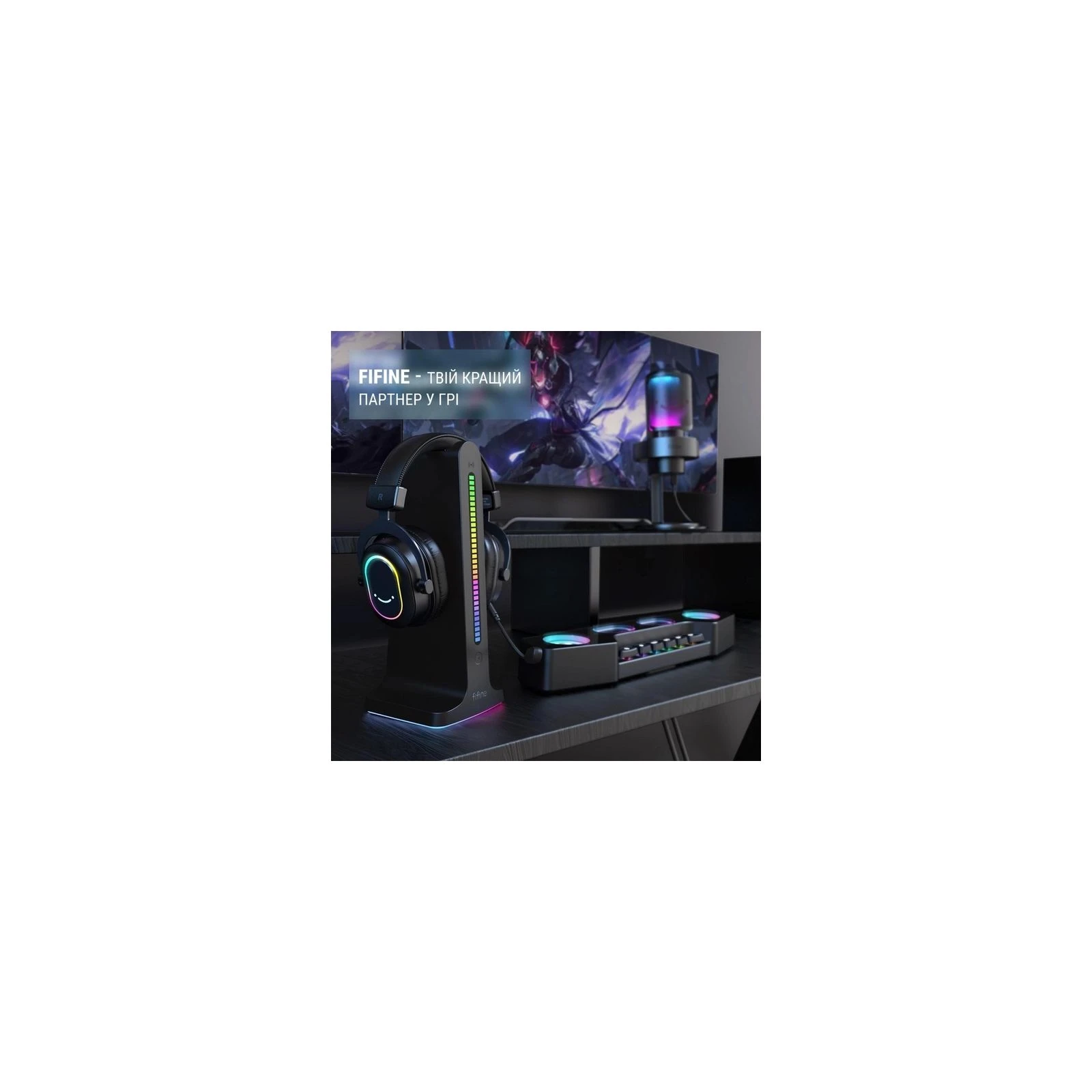 Fifine H6 RGB 7.1 Black (H6) (UA) Тип: геймерские (игровые);