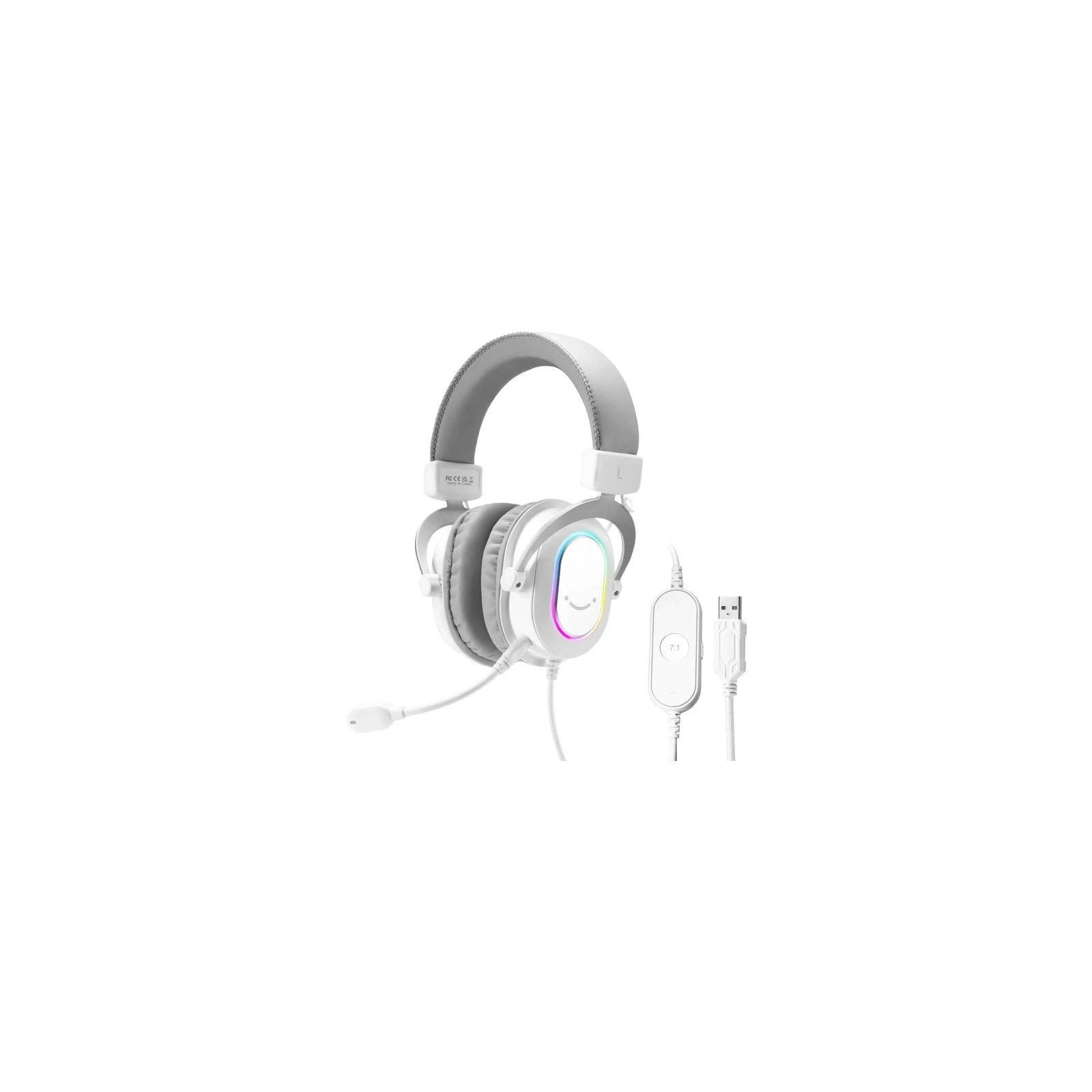 Fifine H6 RGB 7.1 White (H6W) (UA) Тип: геймерские (игровые);