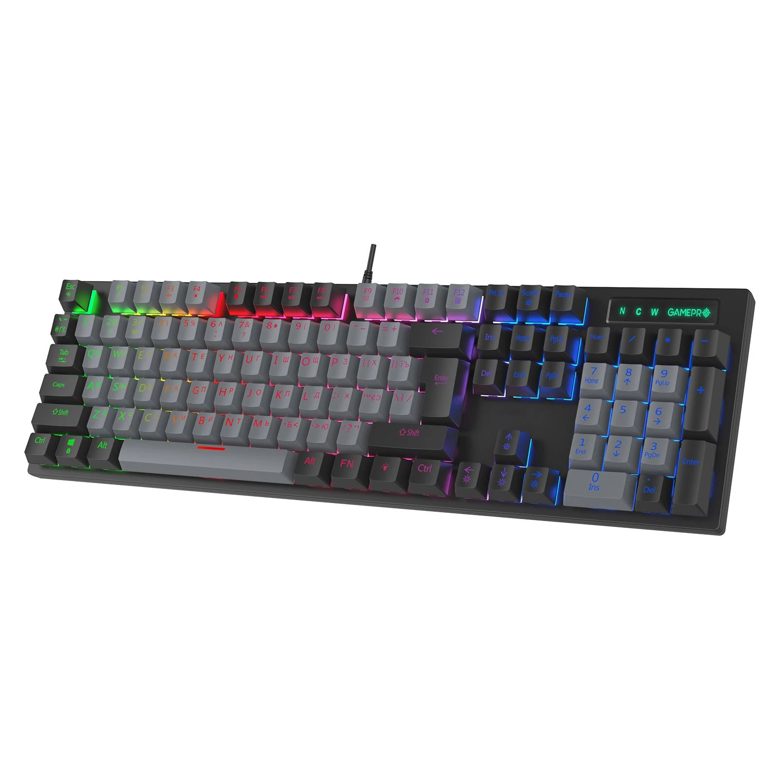 GamePro MK105B LED Blue Switch USB Black (MK105B) (UA) Тип: ігрова, мультимедійна, з