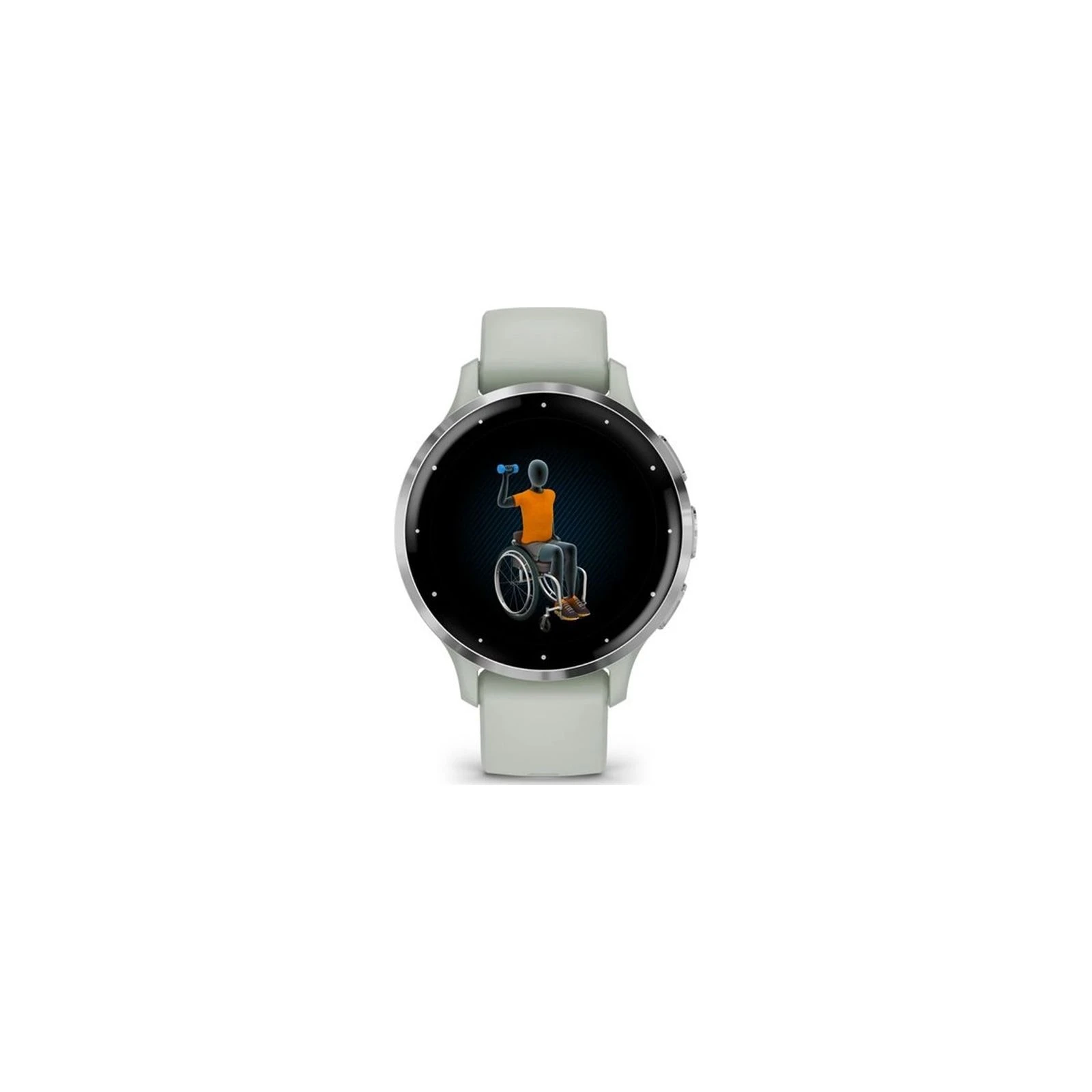 Garmin Venu 3S, Sage Gray + Passivated, GPS (010-02785-01) (UA) Тип універсальний