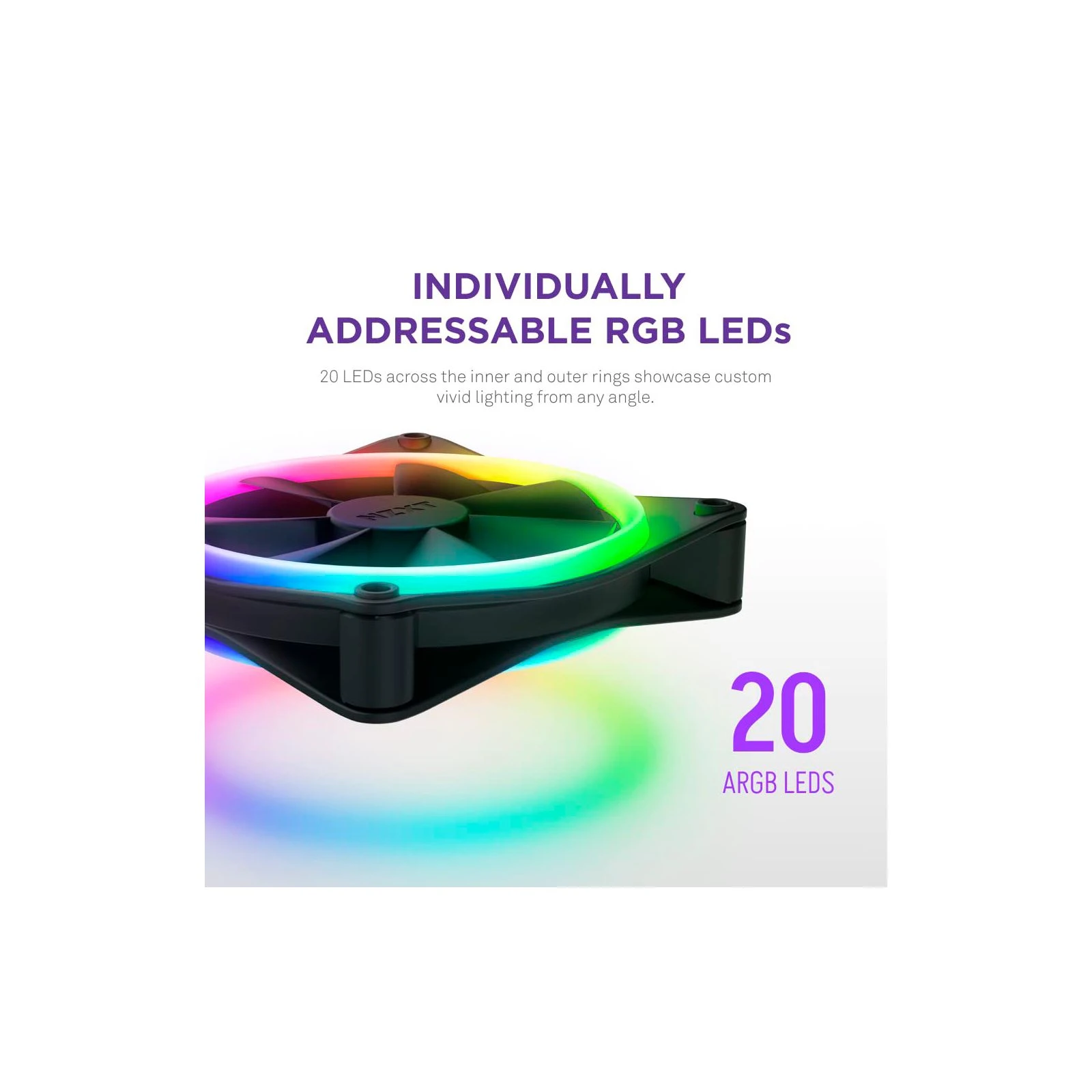 Кулер для корпуса NZXT F140RGB Duo (RF-D14DF-B1) (UA) Тип подшипника гидродинамический подшипник