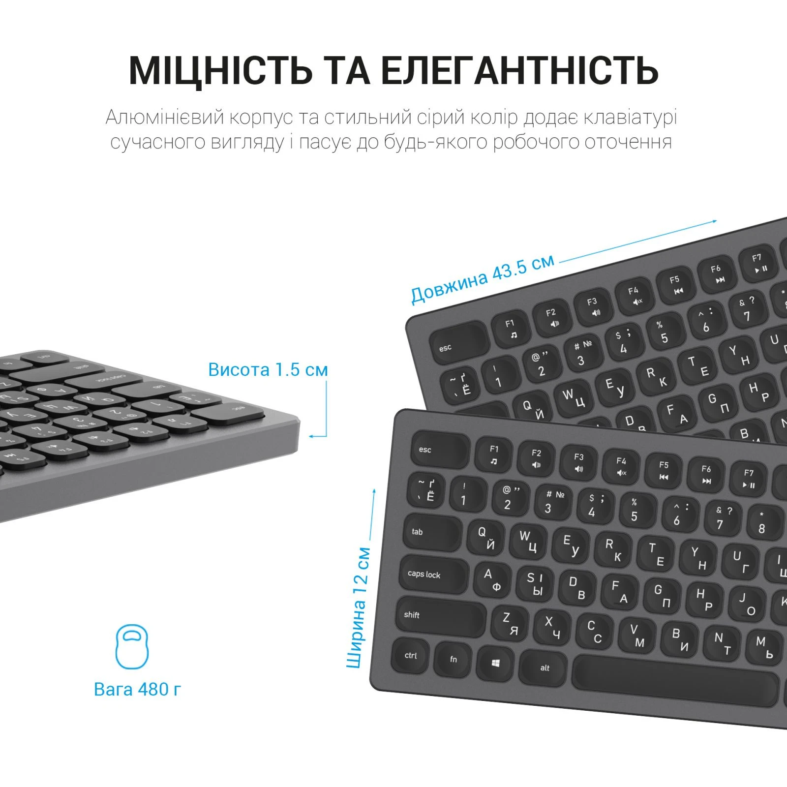OfficePro SK1550 Wireless Black (SK1550B) (UA) Формат клавіатури повнорозмірна