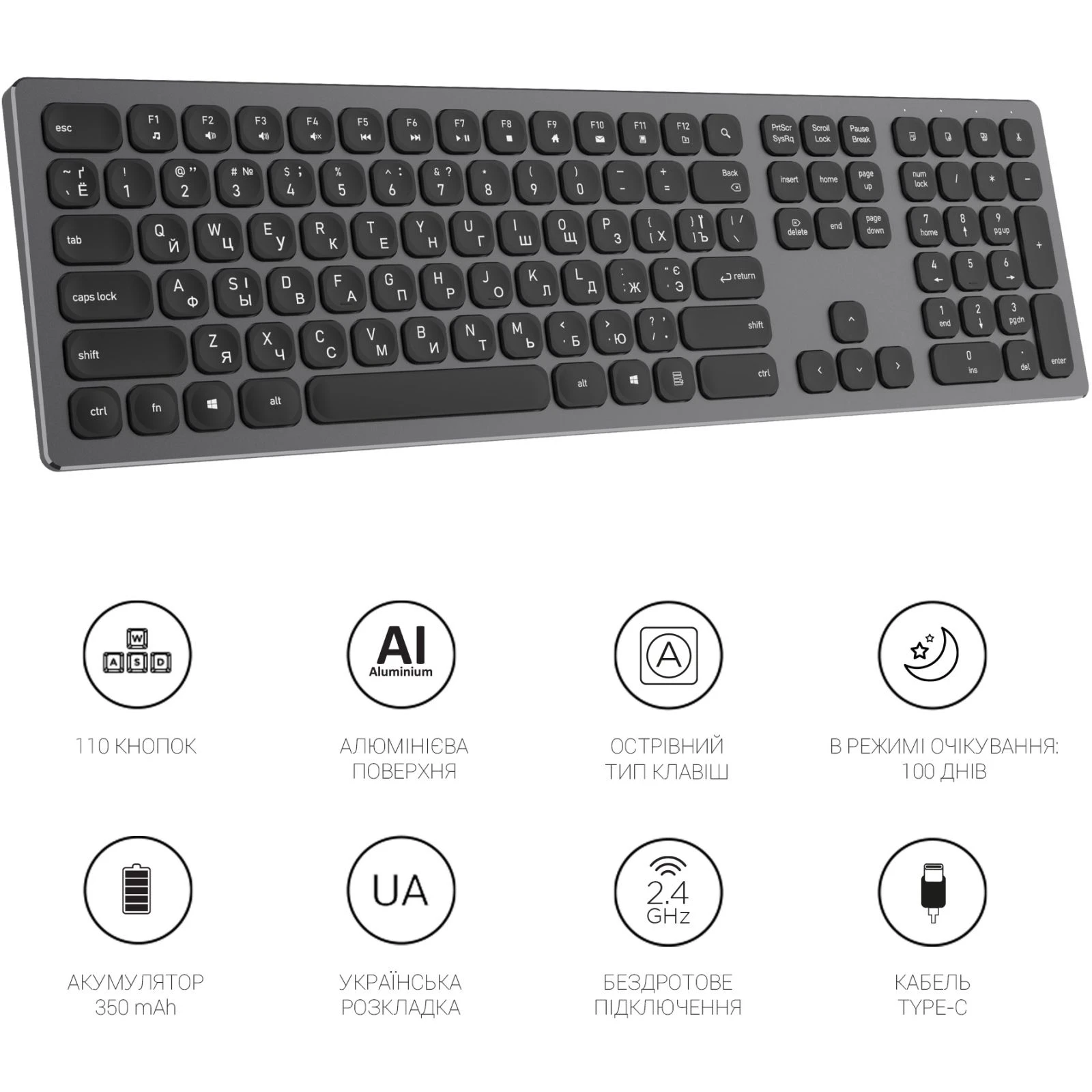 OfficePro SK1550 Wireless Black (SK1550B) (UA) Призначення для ПК