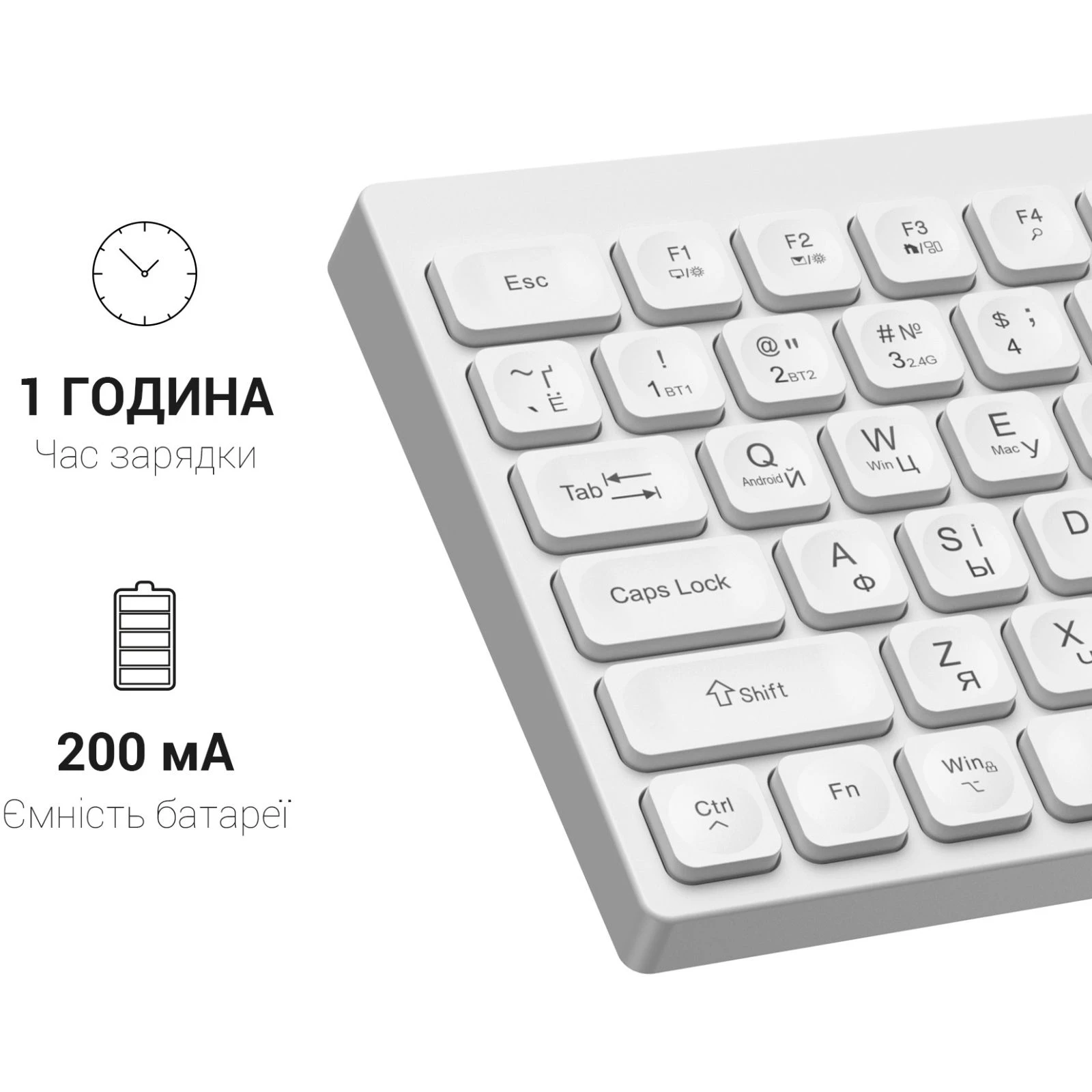 OfficePro SK985W Wireless/Bluetooth White (SK985W) (UA) Тип мультимедийная
