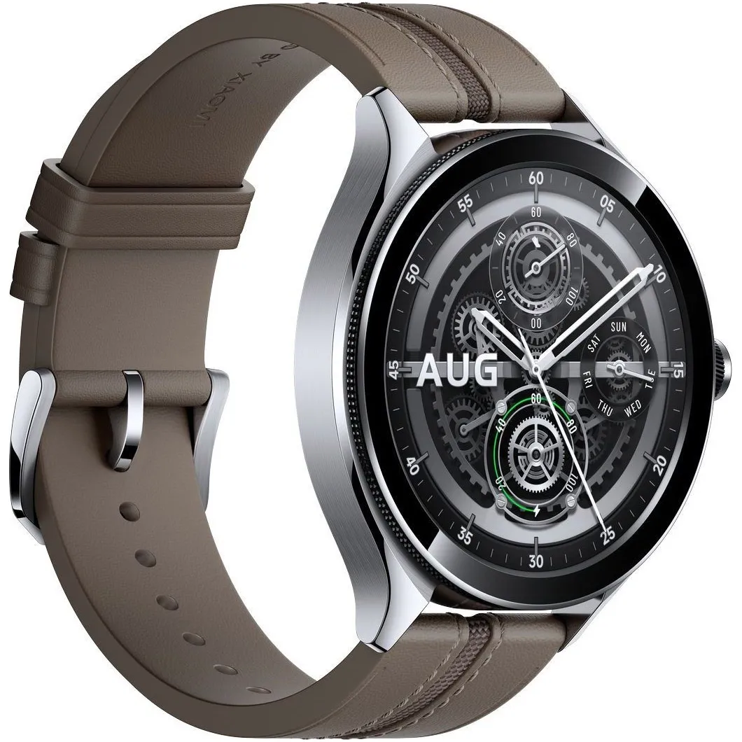 Xiaomi Watch 2 Pro Bluetooth Silver Case with Brown Leather Strap (BHR7216GL) iOS є
