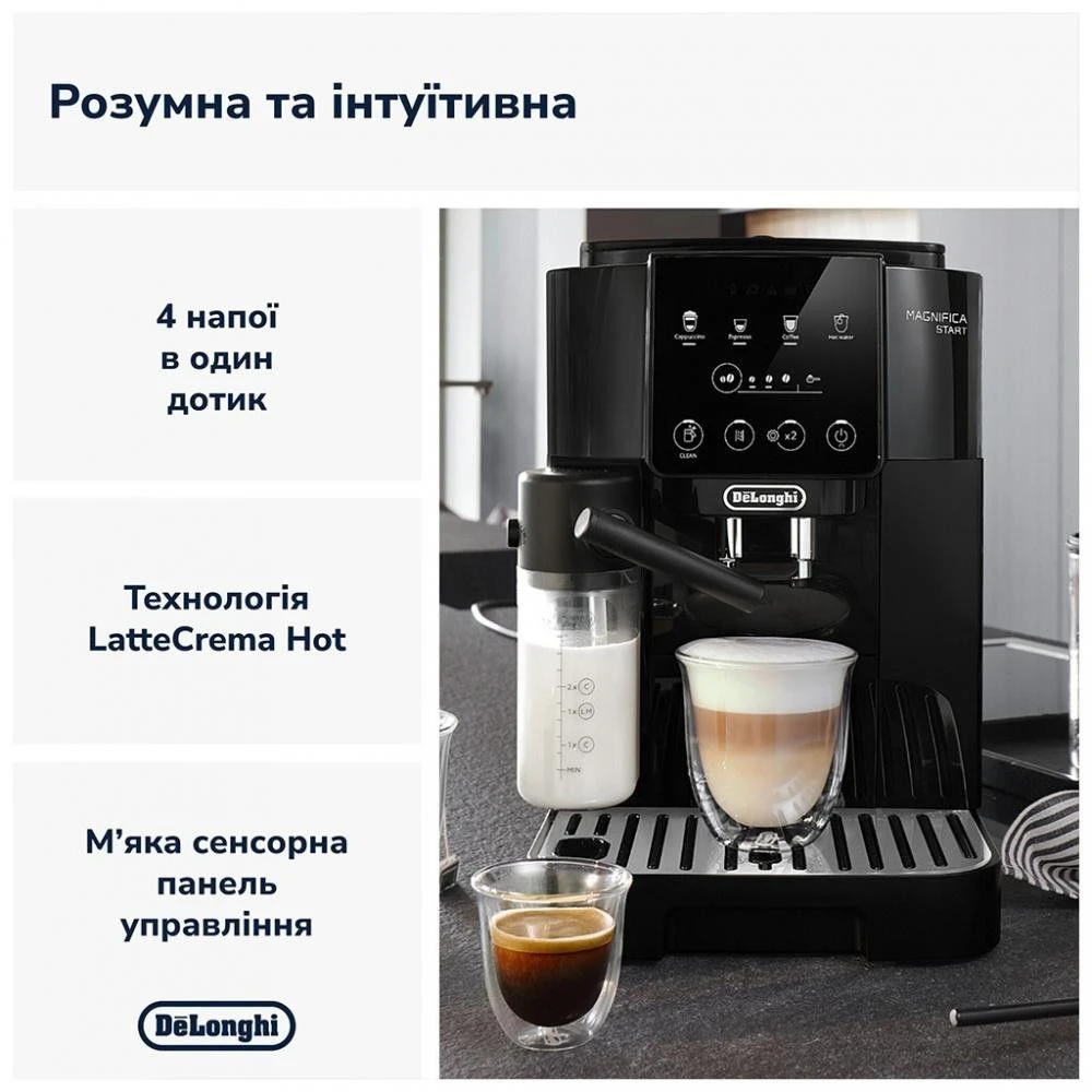 Delonghi Magnifica Start ECAM 220.60.B (EU) Об'єм резервуара для води, л 1,8