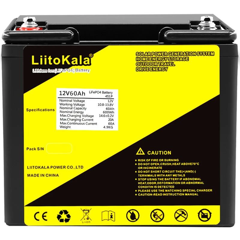 LiitoKala 12V 60Ah LiFePO4 (UA) Бренд: LiitoKala; Технологія: LiFePO4;