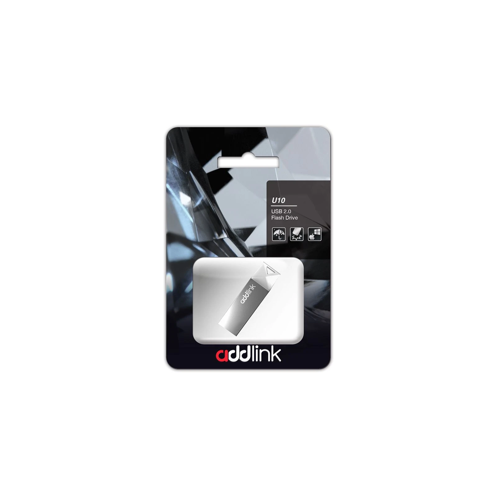 AddLink 64GB U10 Gray USB 2.0 (ad64GBU10G2) (UA) Тип: Класичні; Об'єм пам'яті: 64 Gb;