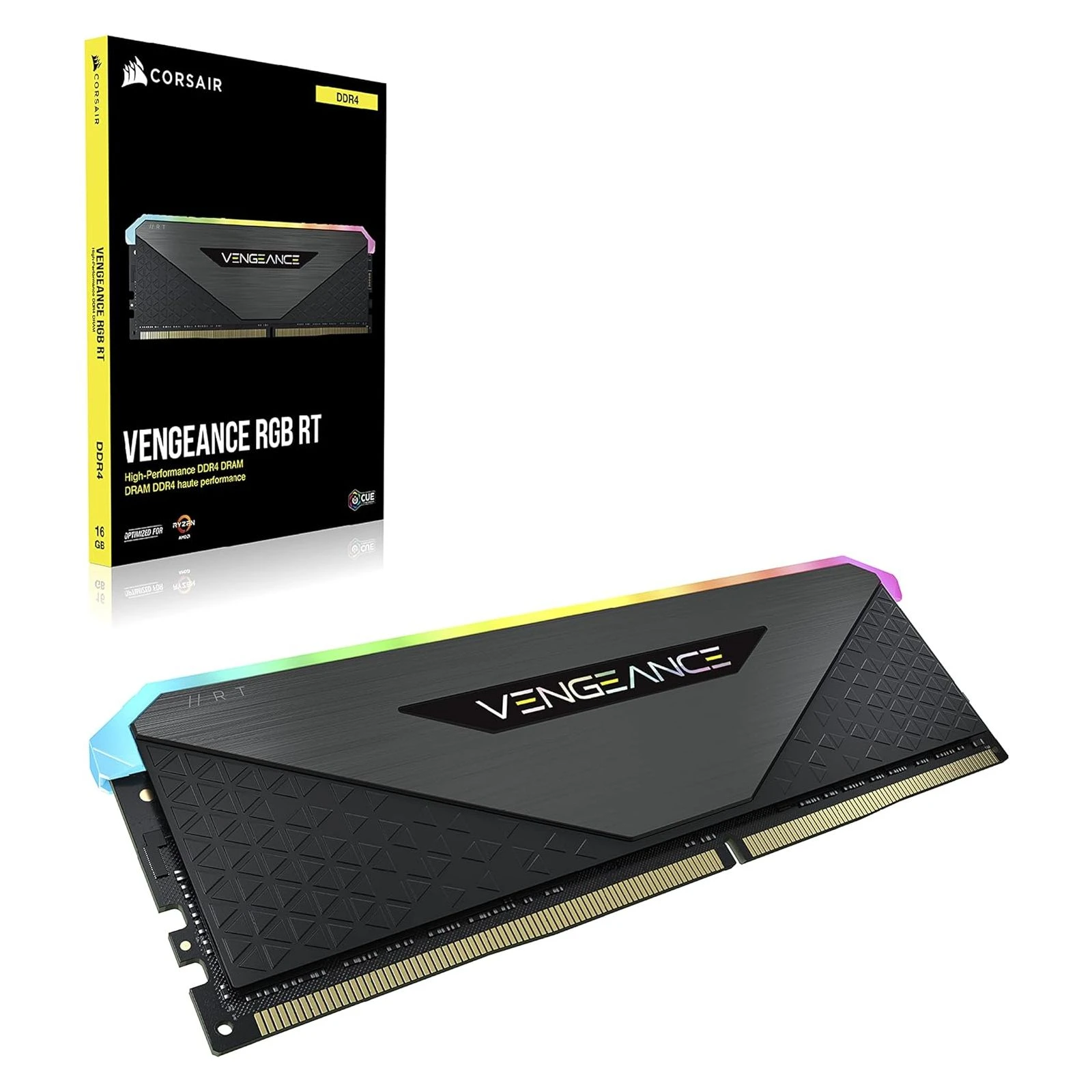 DDR4 32GB (2x16GB) 3600 MHz Vengeance RGB RT Black Corsair (CMN32GX4M2Z3600C18) (UA) Тип пам'яті: DDR4; Об'єм пам'яті: 32