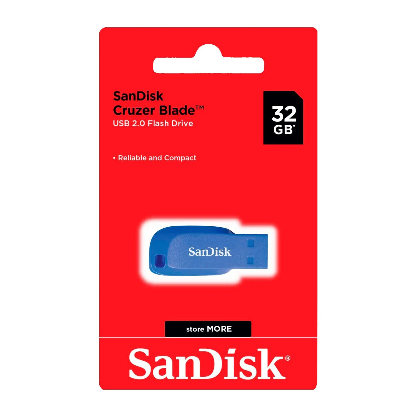 SanDisk 32GB Cruzer Blade Electric Blue USB 2.0 (SDCZ50C-032G-B35BE) (UA) Тип: Класичні; Об'єм пам'яті: 32 Gb;