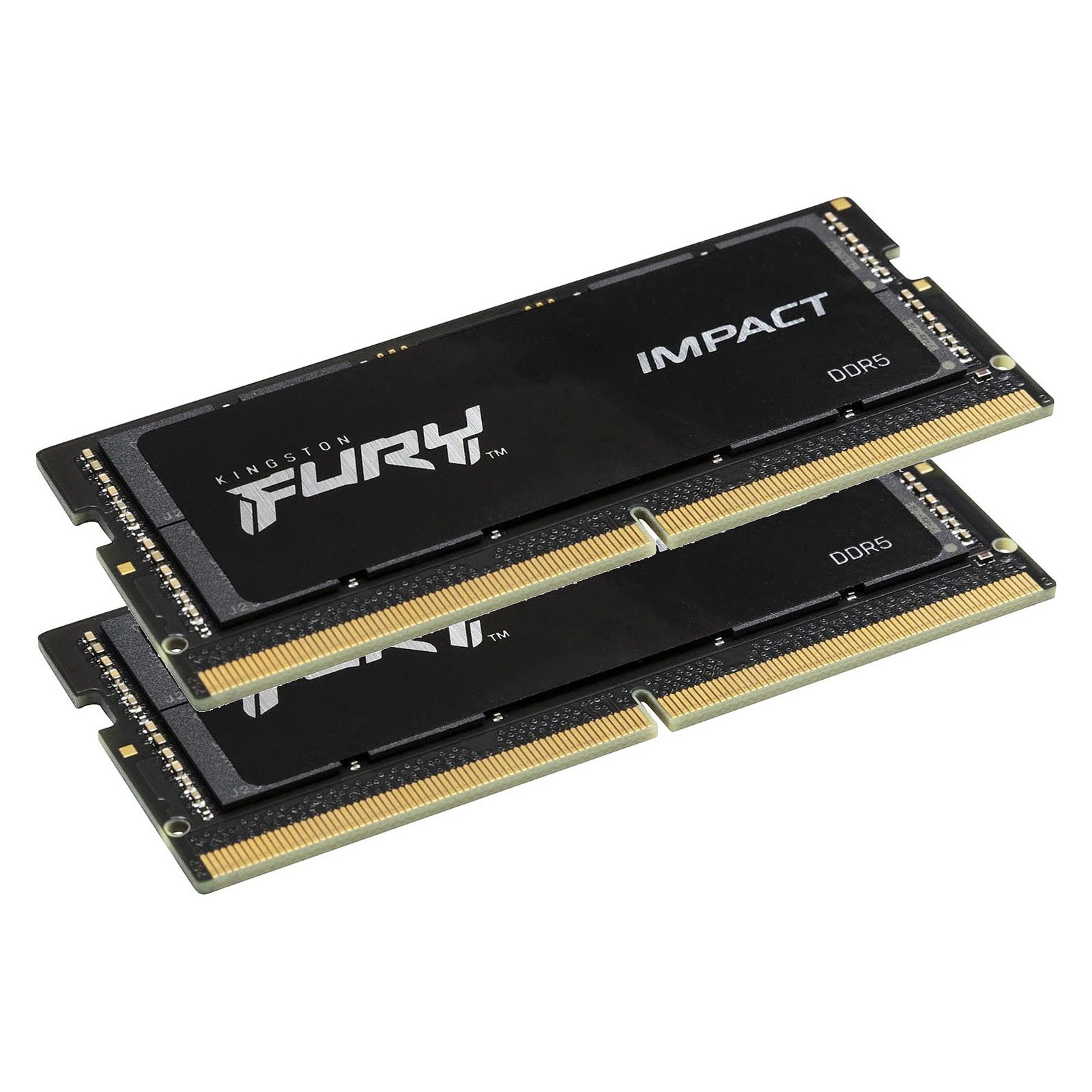 SoDIMM DDR5 32GB (2x16GB) 6400 MHz Impact Kingston Fury (ex. HyperX) (KF564S38IBK2-32) (UA) Об'єм пам'яті 32 ГБ