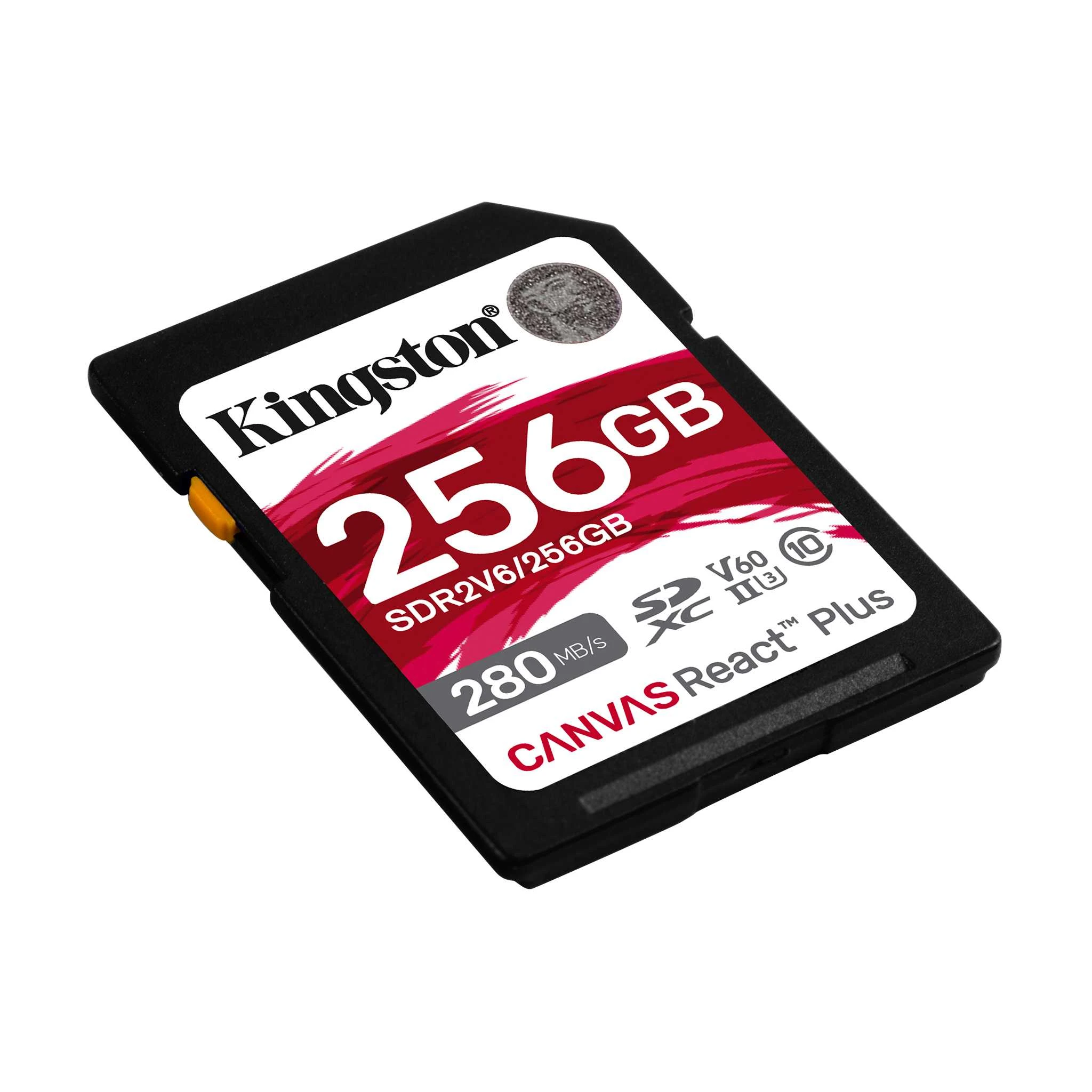 Kingston 256GB C10 UHS-II U3 ​​R280/W150MB/s (SDR2V6/256GB) (UA) Тип: SD; Призначення: для