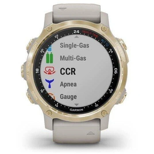 Garmin Descent Mk2S Light Gold with Light Sand Silicone Band (010-02403-01) Бренд: Garmin; Лінійка: Descent Mk2S; iOS: є;