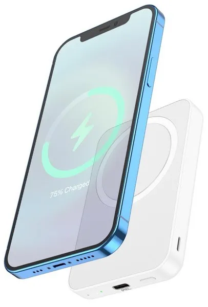 POWERBANK 5000 mAh HOCO J109 (Wireless PD20W) White Місткість батареї: 5000 мАг
