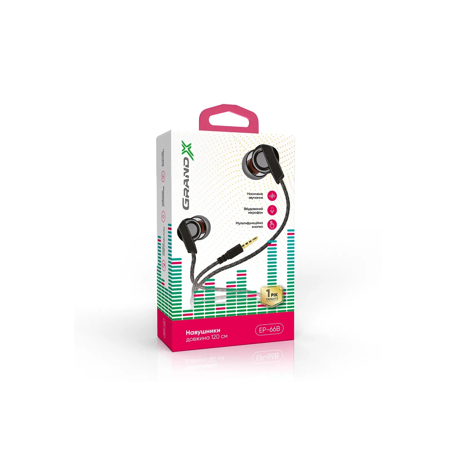 Навушники Grand-X EP-66B Black (EP-66B) (UA) Призначення: для ноутбука, для