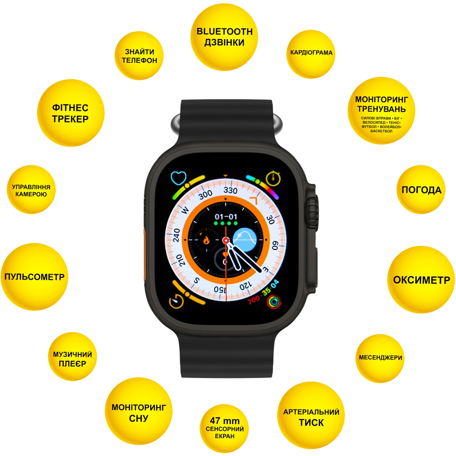 Смарт-годинник AURA X4 ProMax 53mm Black (SWAX453B) (UA) Операційна система Nucleus OS