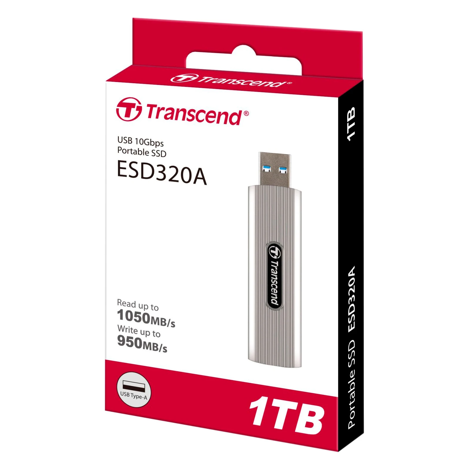 USB 3.2 1TB ESD320A Transcend (TS1TESD320A) (UA) Тип накопичувача: зовнішній;