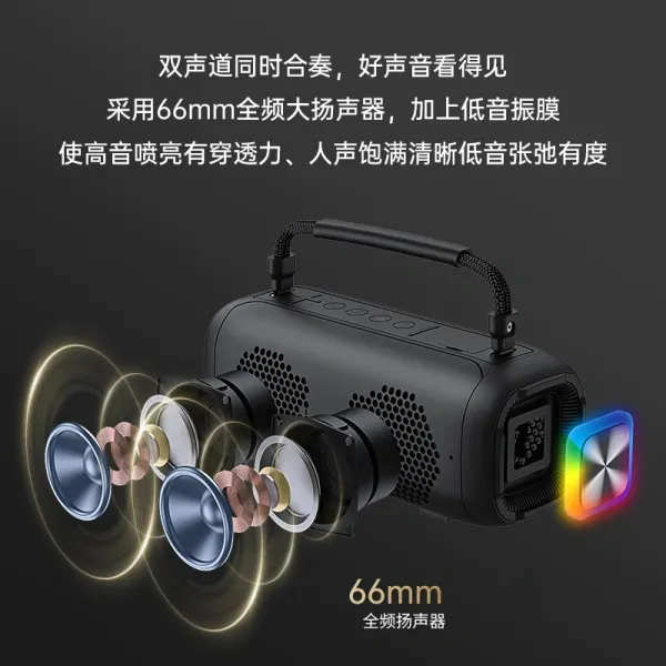 WiWU Wireless Speaker P17 Black Матеріал ABS+PC