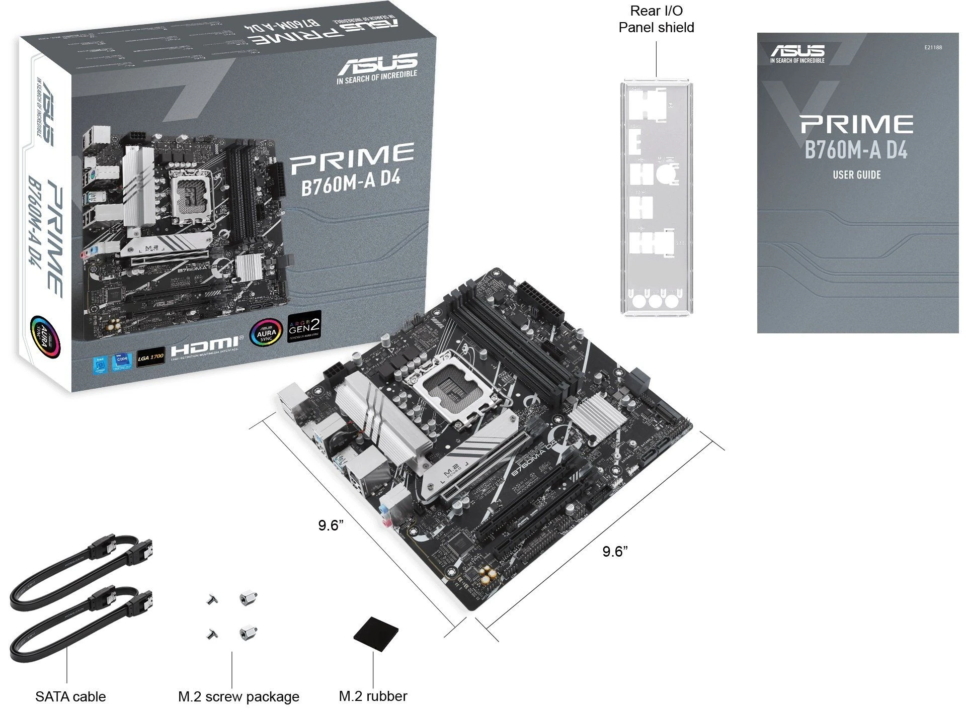 ASUS PRIME B760M-A D4-CSM s1700 (90MB1D00-M1EAYC) (UA) Процессорная совместимость Intel Core 13th Generation; Intel Core 12th Generation