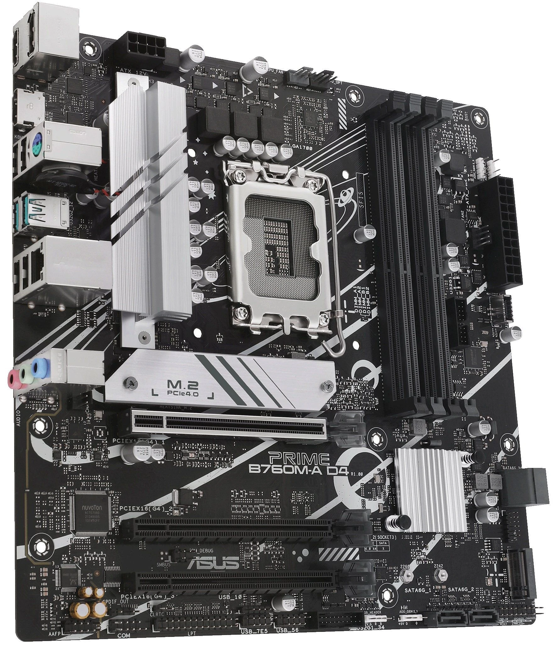 ASUS PRIME B760M-A D4-CSM s1700 (90MB1D00-M1EAYC) (UA) Для процессоров Intel