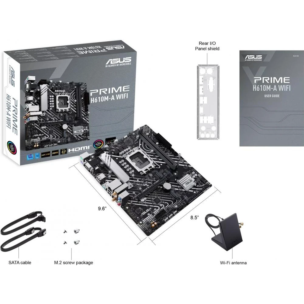 ASUS PRIME H610M-A WIFI (90MB1G00-M0EAY0) (UA) Бренд: ASUS; Тип роз'єму CPU: Socket 1700;