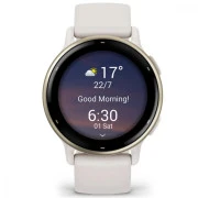Garmin vivoactive 5 Cream Gold Aluminum Bezel with Ivory Case and Silicone Band (010-02862-11)