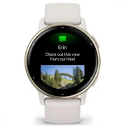 Garmin vivoactive 5 Cream Gold Aluminum Bezel with Ivory Case and Silicone Band (010-02862-11)