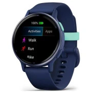 Garmin vivoactive 5 Metallic Navy Aluminum Bezel with Navy Case and Silicone Band (010-02862-12/52)
