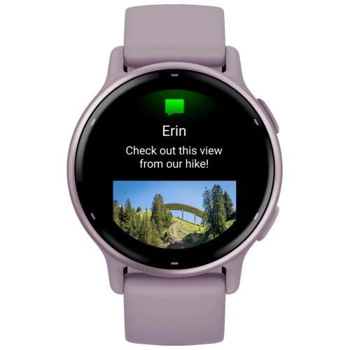 Garmin vivoactive 5 Metallic Orchid Aluminum Bezel with Orchid Case and Silicone (010-02862-13) iOS є
