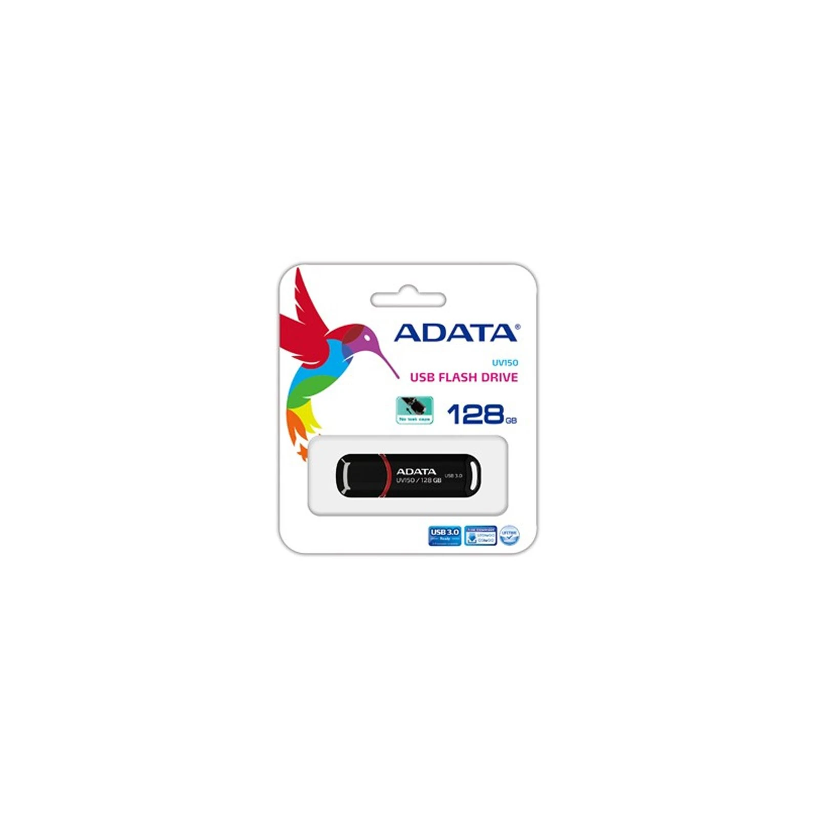 ADATA 128GB UV150 Black USB 3.0 (AUV150-128G-RBK) (UA) Тип: Високошвидкісні, Класичні;