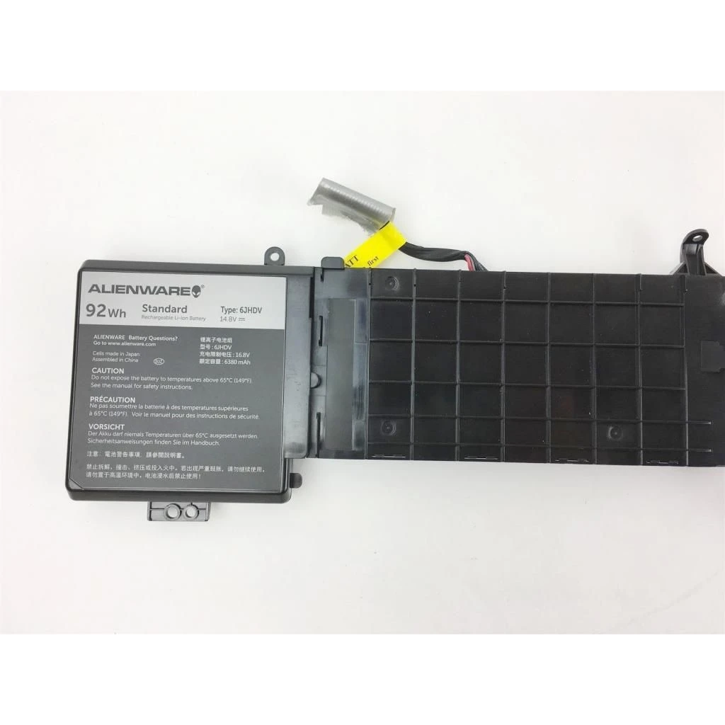 Dell Alienware 17 R3 6JHDV, 92Wh (6380mAh), 8cell, 14.8V, Li-ion (A47439) (UA) Тип: Li-Ion; Вид: оригінальний; P / N