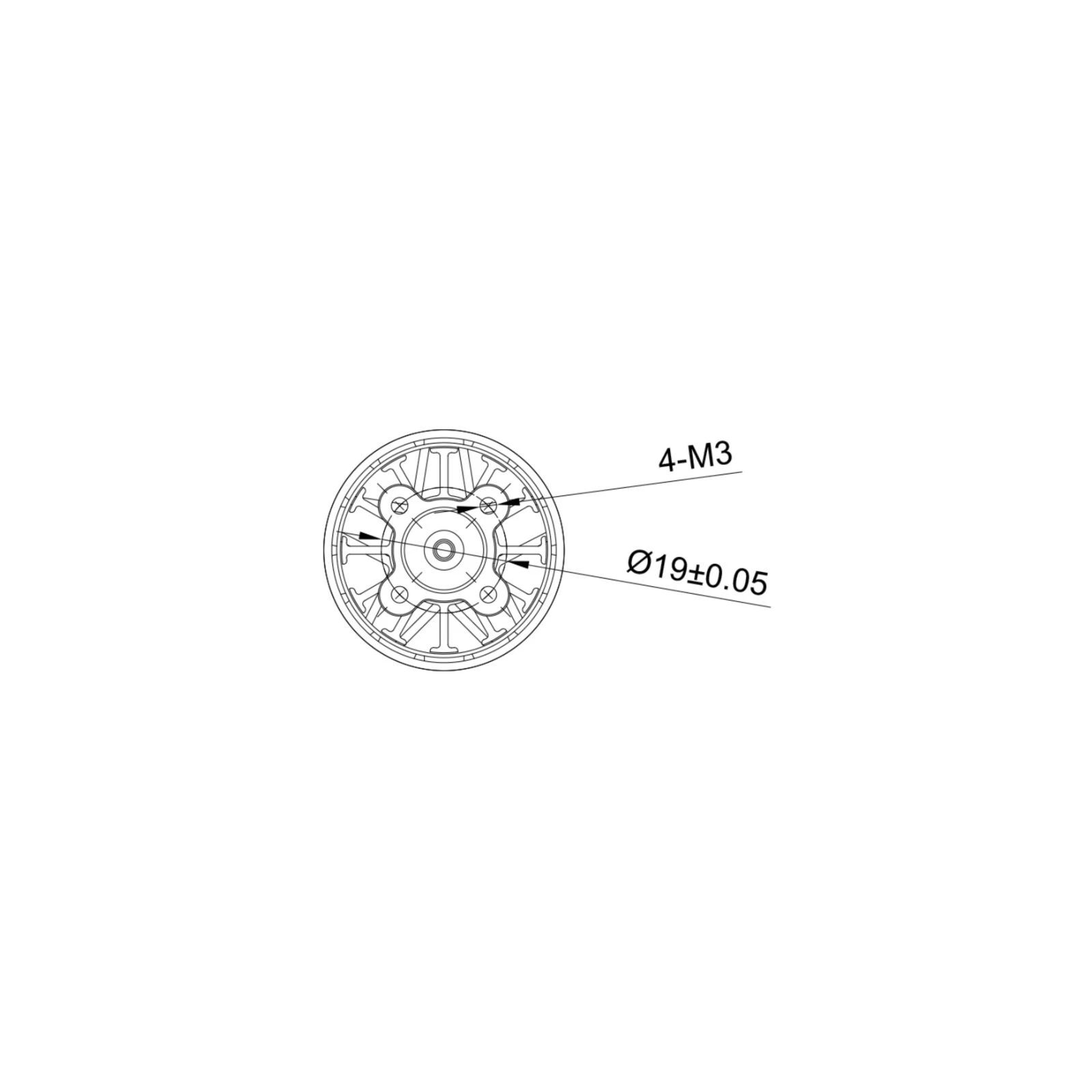 Двигун для дрону Hobbyporter 3115 640KV (HP3115-KV640) (UA) KV: 640; Діаметр статора: 36 мм;