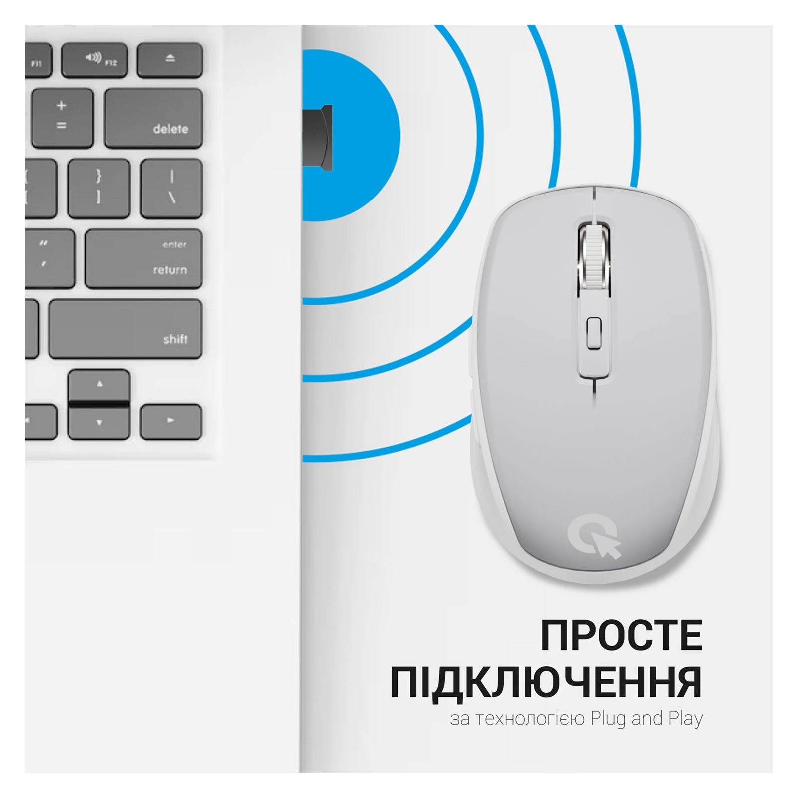 GamePro M267G Silent Click Wireless Gray (M267G) (UA) Інтерфейс підключення USB адаптер 2.4 ГГц