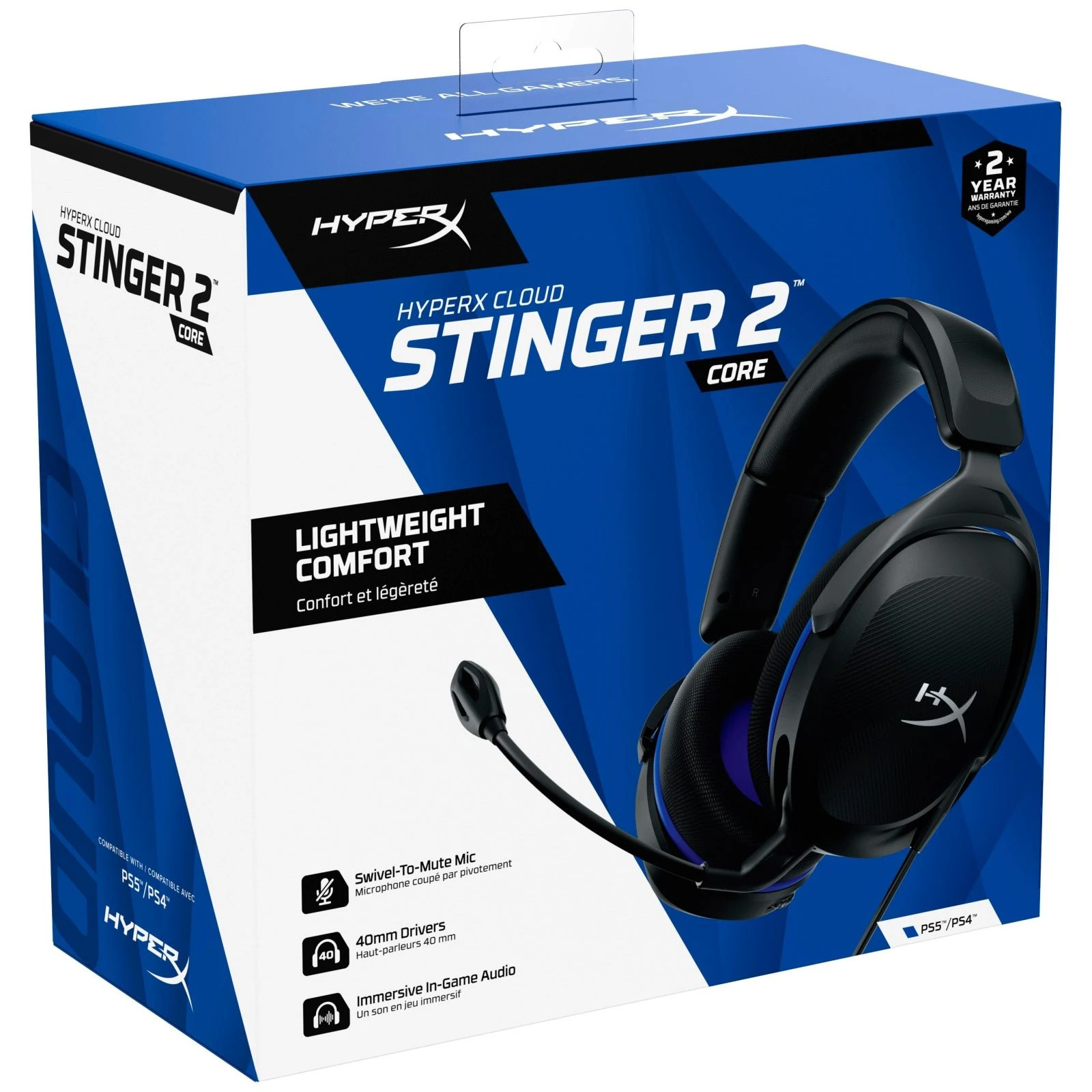 HyperX Cloud Stinger 2 Core для PlayStation Black (6H9B6AA) (UA) Призначення для комп'ютера, для консолі