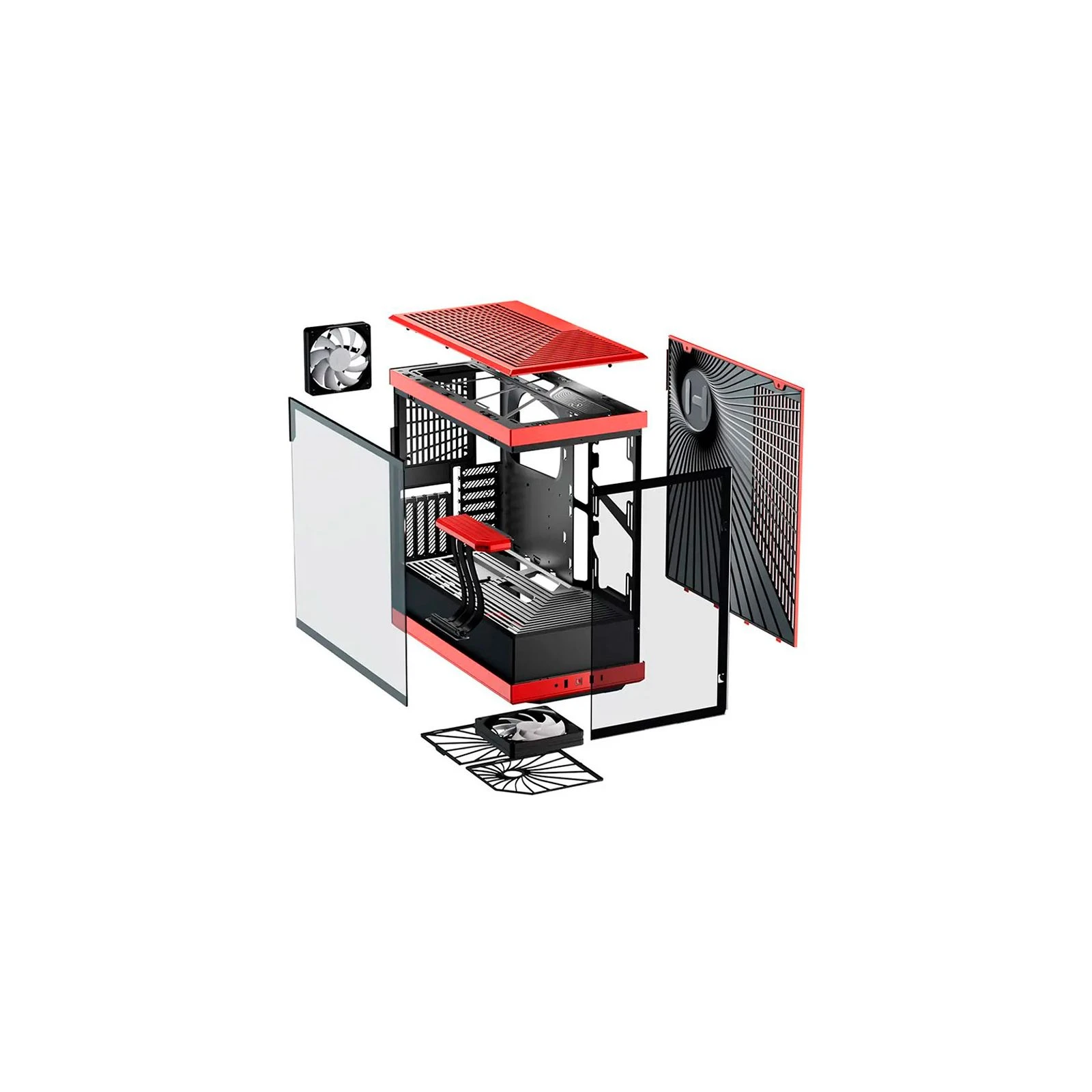 Hyte Y40 Black-Red (CS-HYTE-Y40-BR) (UA) Типорозмір Miditower
