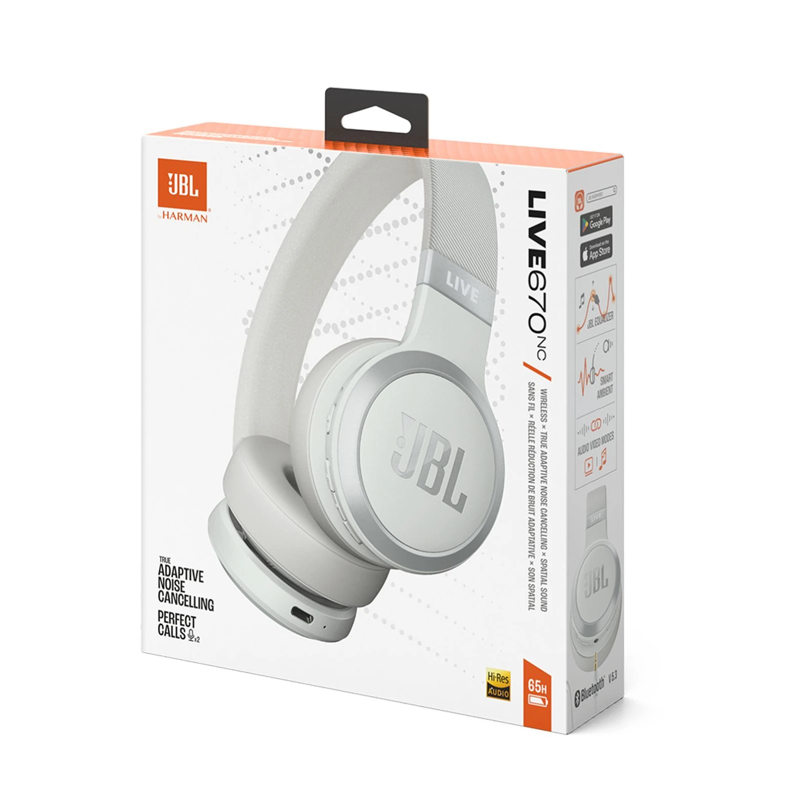 JBL Live 670 NC White (JBLLIVE670NCWHT) Тип Hi-Fi/High-End