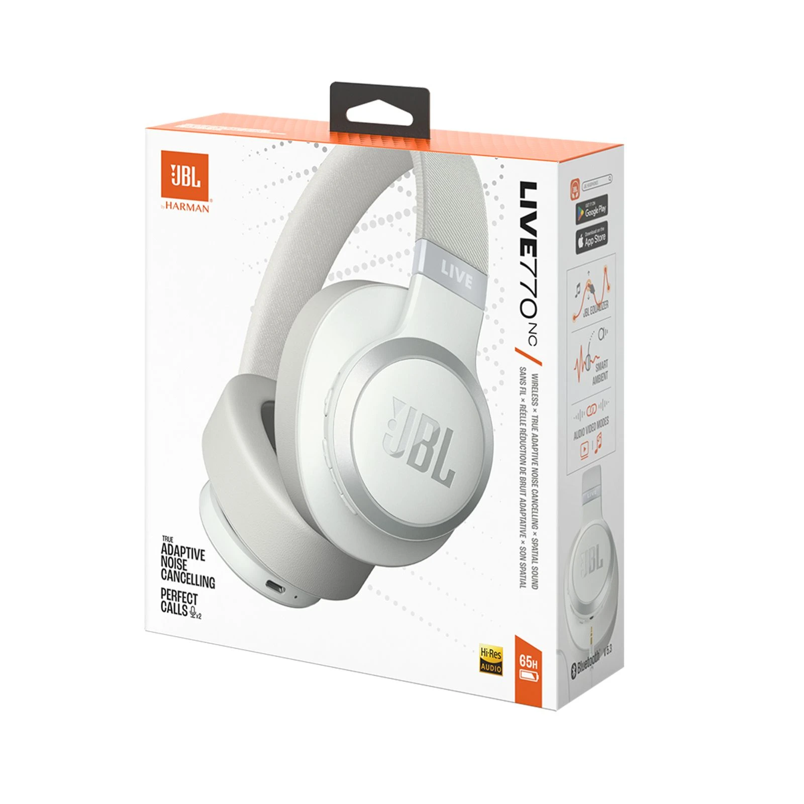 JBL Live 770 NC White (JBLLIVE770NCWHT) Тип: Hi-Fi / High-End; Назначение: для