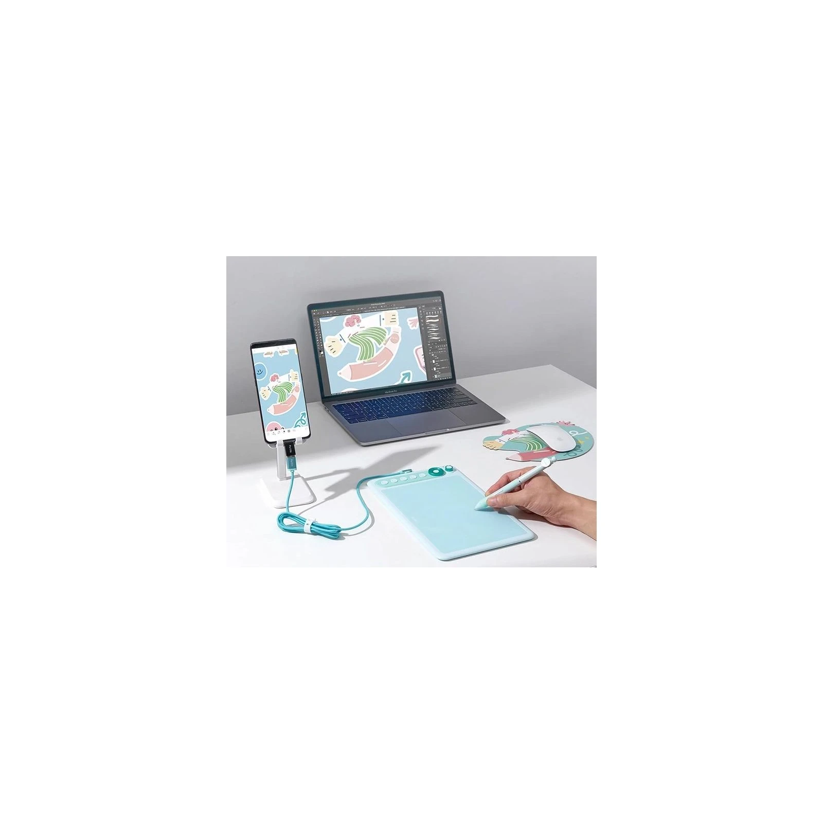 Parblo Intangbo X7 Green (INTANGBOX7G) (UA) Розміри робочої поверхні: