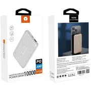 Power Bank Wuw 10000mAh Magnetick 20w Y104 White Silver