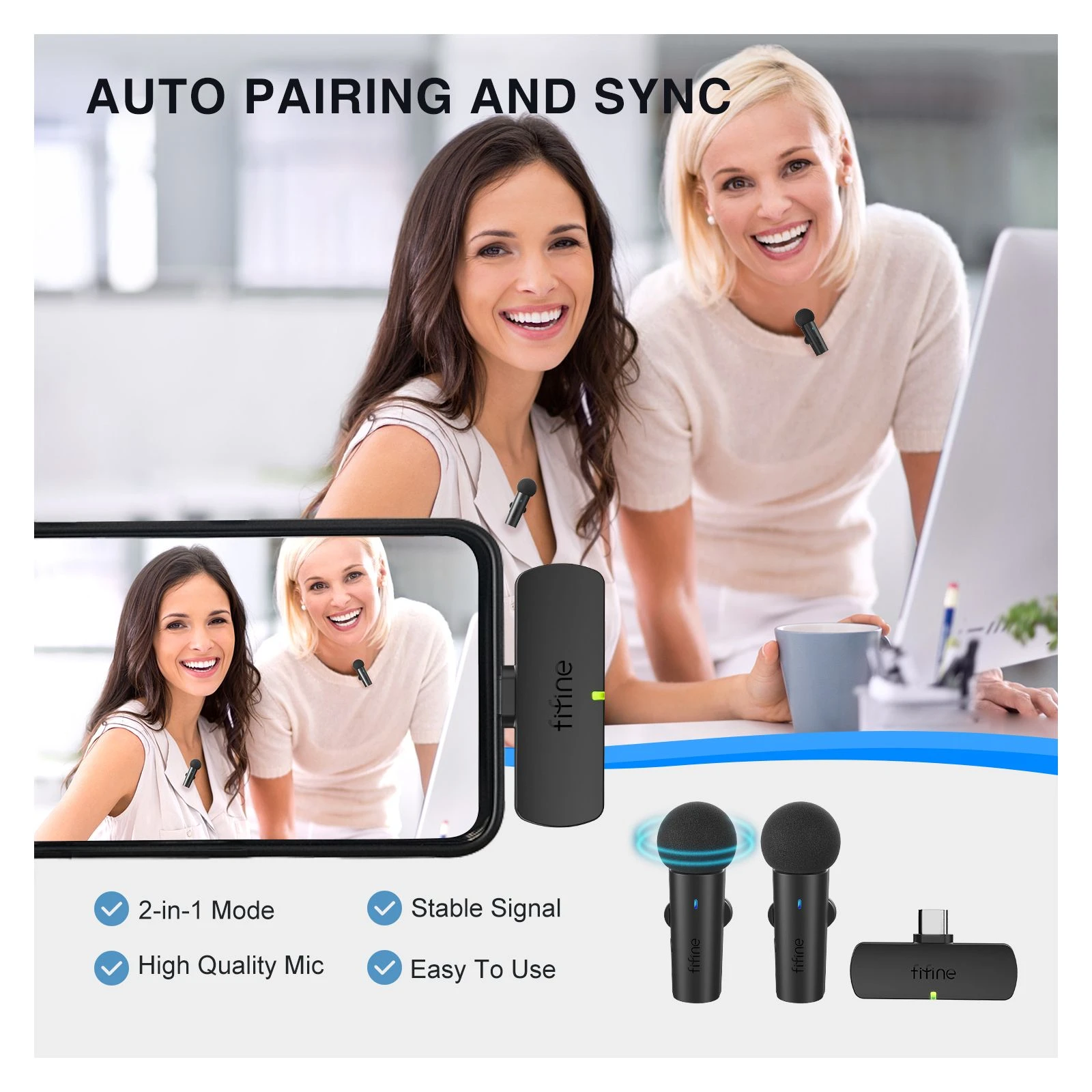 Fifine M8 Wireless (M8) (UA) Діапазон частот 108 дбГц
