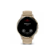 Garmin Venu 3S, Fr. Gray + Soft Gold, Leather, GPS (010-02785-55) (UA)