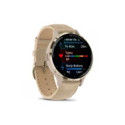 Garmin Venu 3S, Fr. Gray + Soft Gold, Leather, GPS (010-02785-55) (UA)