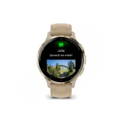 Garmin Venu 3S, Fr. Gray + Soft Gold, Leather, GPS (010-02785-55) (UA)