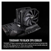 Кулер для процесора ThermalTake TOUGHAIR 710 Black (7 CL-P117-CA14BL-A) (UA)