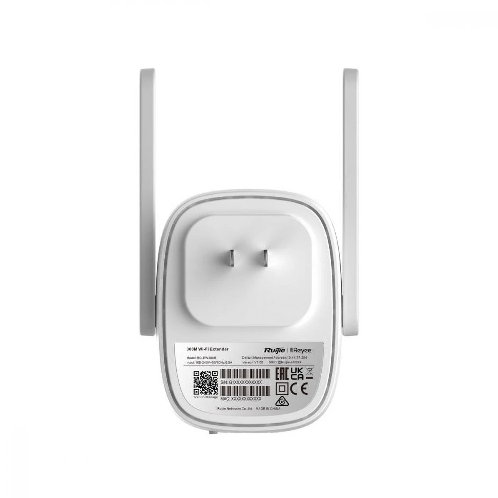 Повторювач Wi-Fi Ruijie RG-EW300R (UA) Бренд: Ruijie; Стандарт: 802.11n (Wi-Fi 4);