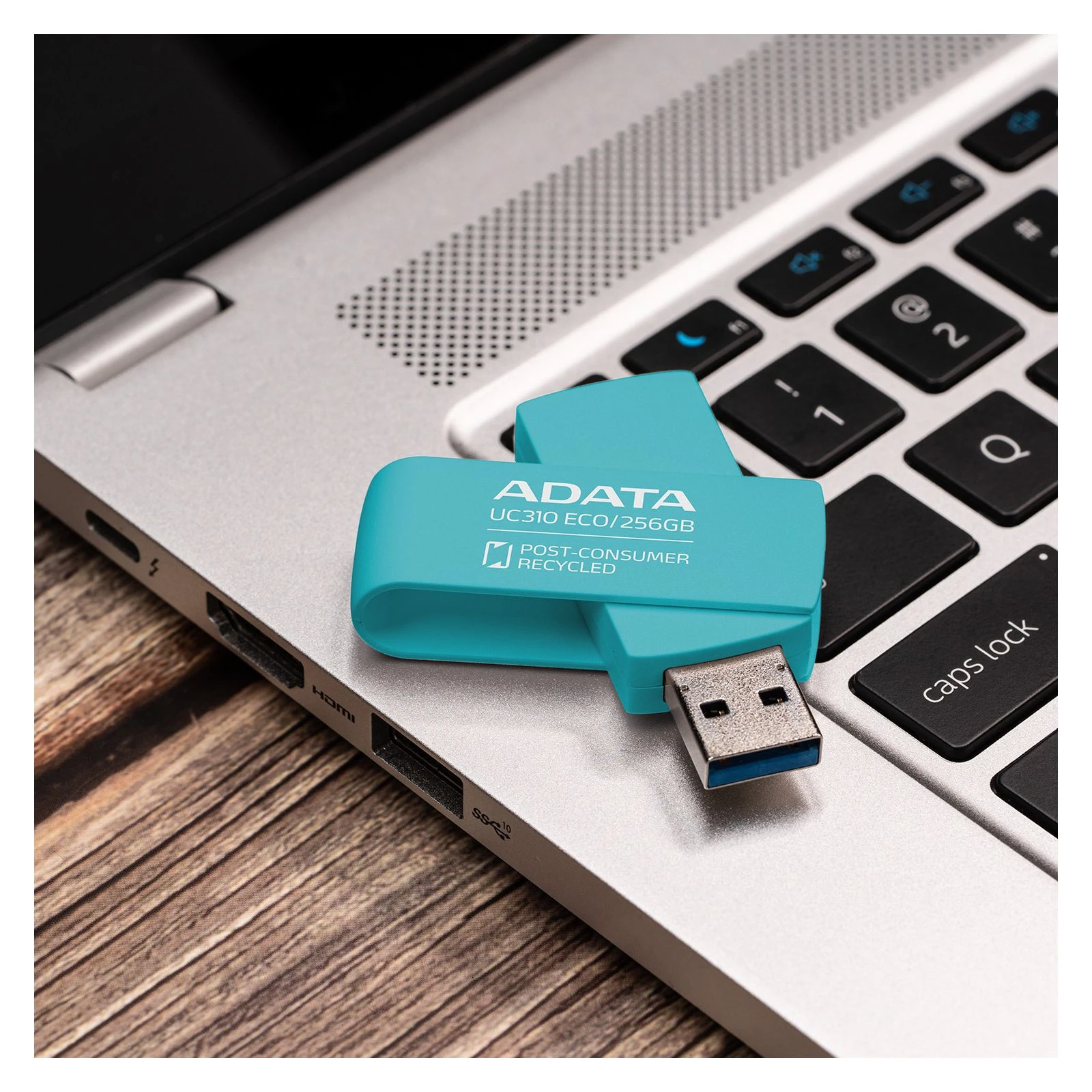 ADATA 256GB UC310 Eco Green USB 3.2 (UC310E-256G-RGN) (UA) Об'єм пам'яті 256 Gb