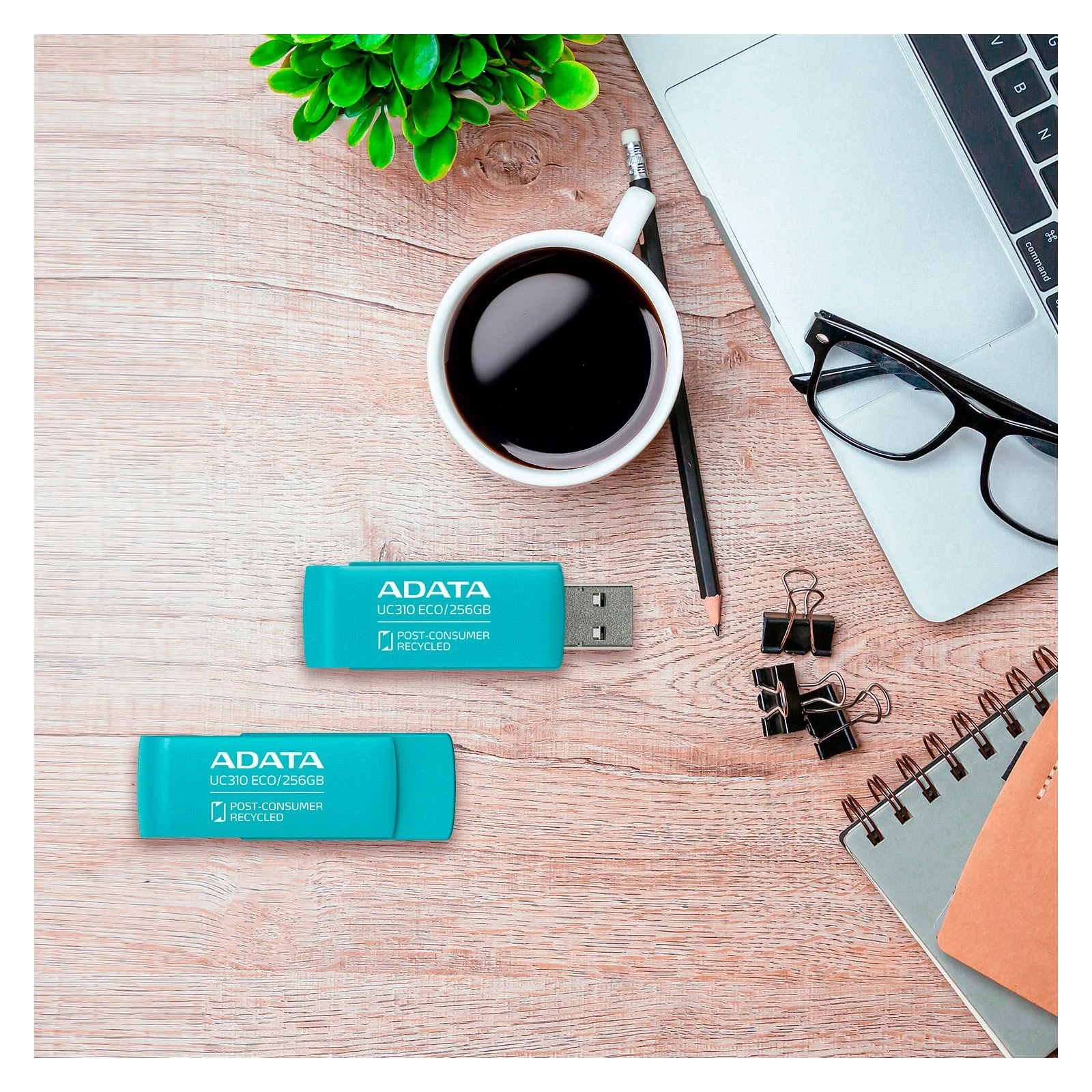 ADATA 256GB UC310 Eco Green USB 3.2 (UC310E-256G-RGN) (UA) Интерфейс USB 3.2