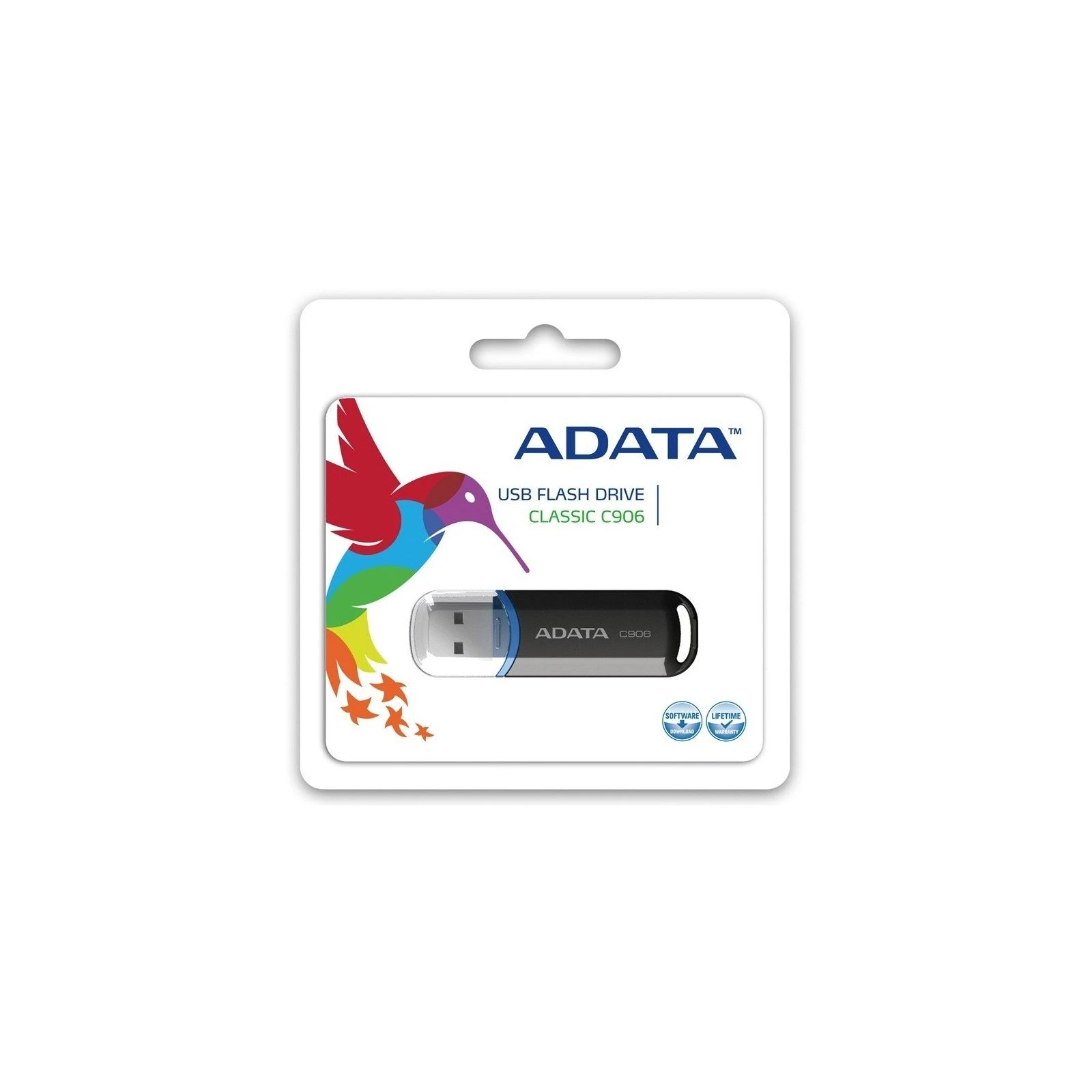 ADATA 64GB C906 Black USB 2.0 (AC906-64G-RBK) (UA) Тип Класичні