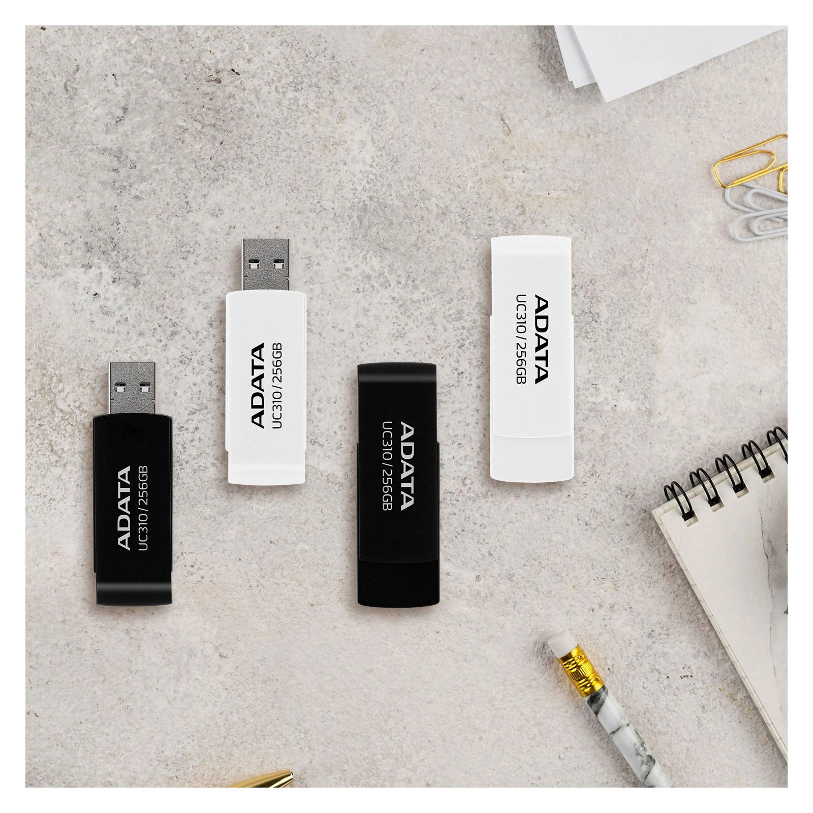 ADATA 64GB UC310 Black USB 3.0 (UC310-64G-RBK) (UA) Объем памяти 64 Gb